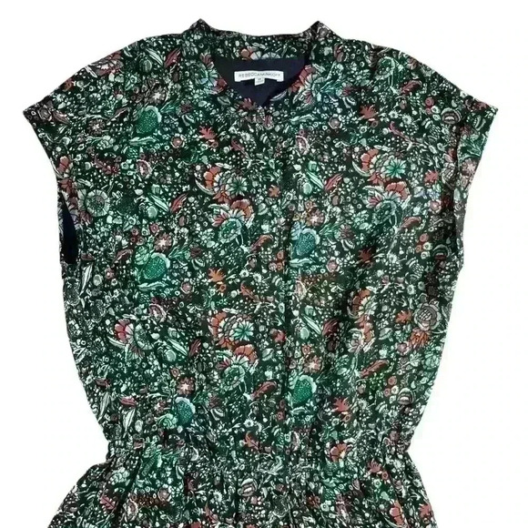 Revolve Rebecca Minkoff Ollie Floral Ruffle Dress Black Multi - Picture 5 of 10